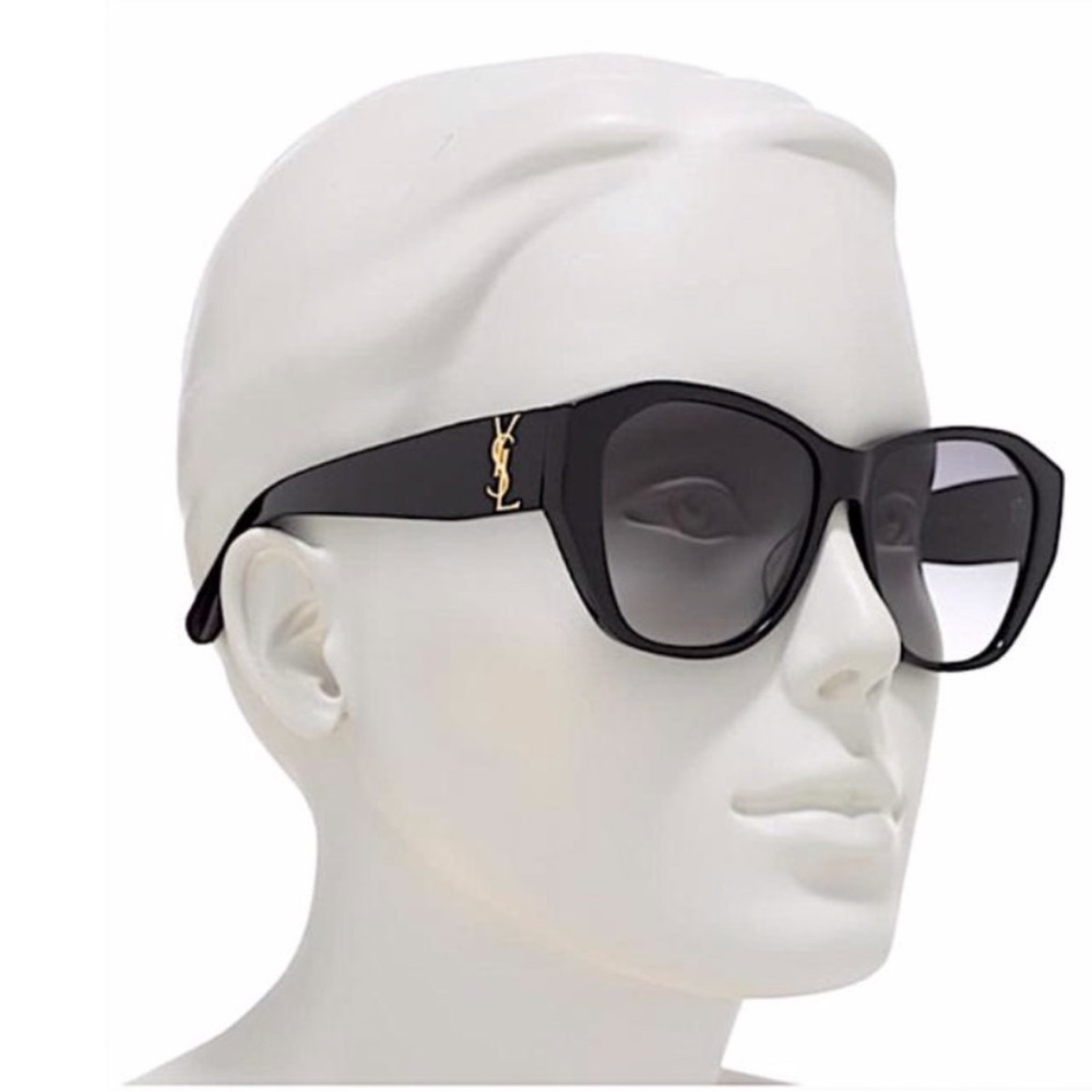 Saint Laurent Black Oversized Square Sunglasses